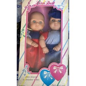 Lissi Two Hearts Collection Boy & Girl Twins 15" Baby Dolls Blue Eyes Matching
